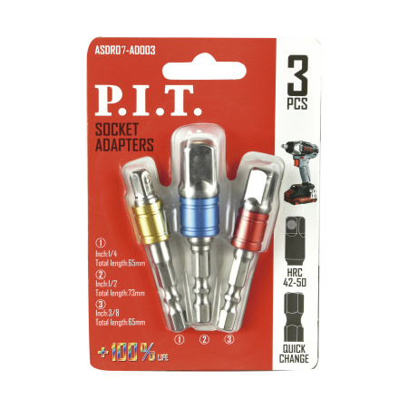 Набор адаптеров для головок P.I.T. 65 мм/65 мм/73 мм 3 шт в уп.(ASDR07-AD003)