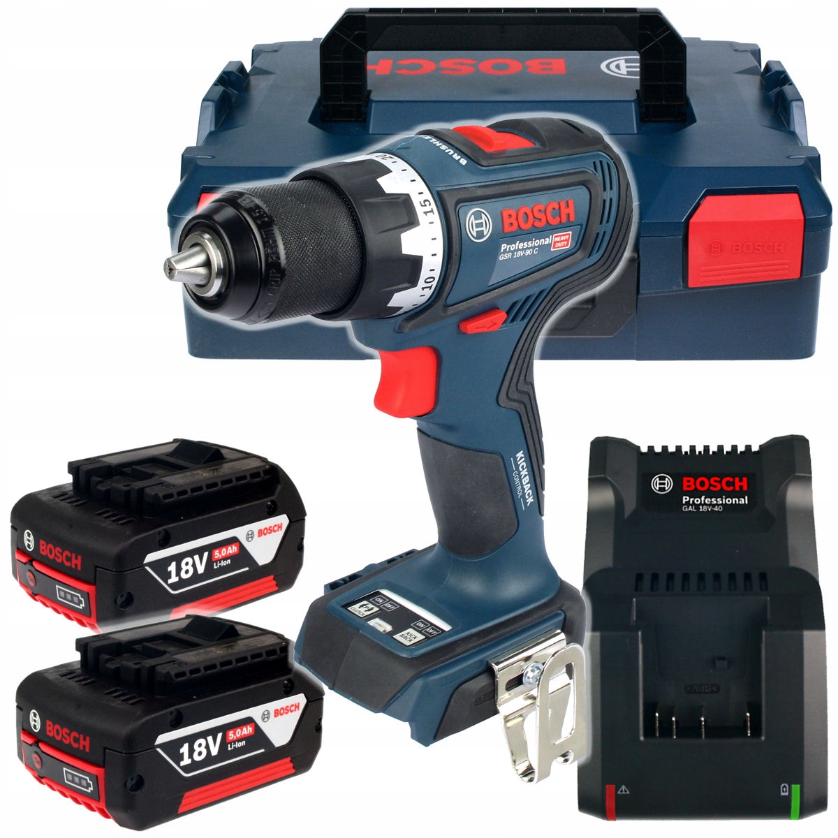 Аккумуляторная дрель шуруповерт Bosch GSR 18V-90 C