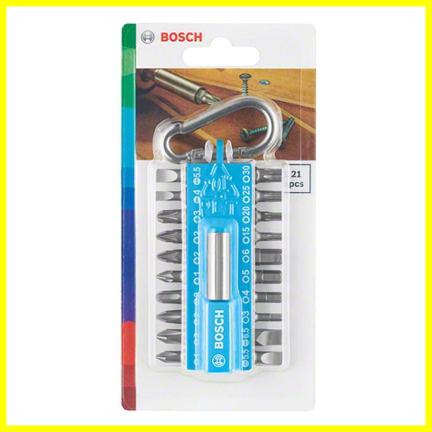 Набор 20 бит + держатель с карабином светло-синий Bosch 2607002822